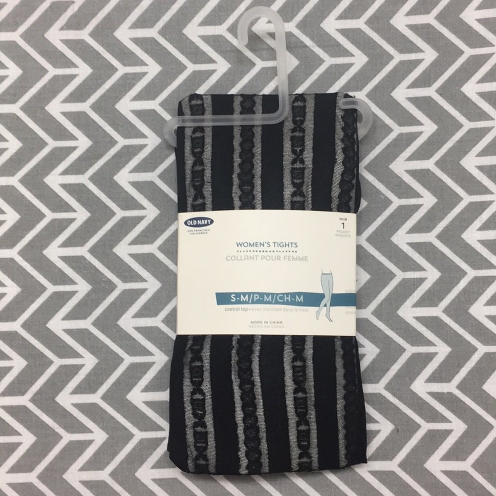 Old Navy black patterned tights!